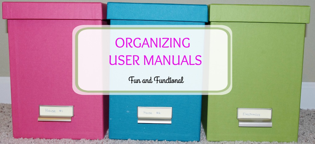 Organize user manuals to simplify your life.